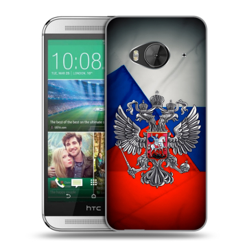 Силиконовый чехол на HTC One ME с принтом Флаг России