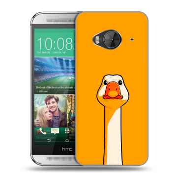 Силиконовый чехол на HTC One ME с принтом Смешная утка Силиконовый чехол на HTC One ME с принтом Смешная утка