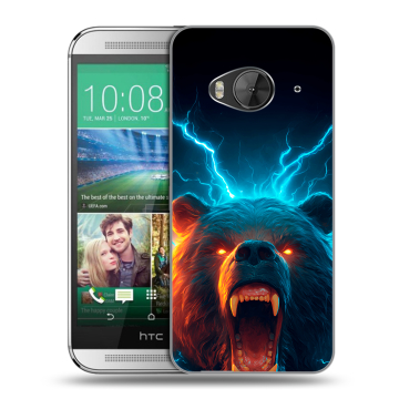 Силиконовый чехол на HTC One ME с принтом Медведь Силиконовый чехол на HTC One ME с принтом Медведь