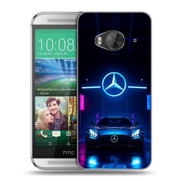 Силиконовый чехол на HTC One ME с принтом Mercedes Мерседес