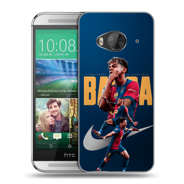 Силиконовый чехол на HTC One ME с принтом Барселона Barca Yamal 