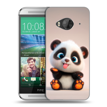Силиконовый чехол на HTC One ME с принтом милая панда