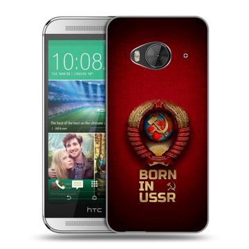 Силиконовый чехол на HTC One ME с принтом Флаг Герб СССР Силиконовый чехол на HTC One ME с принтом Флаг Герб СССР