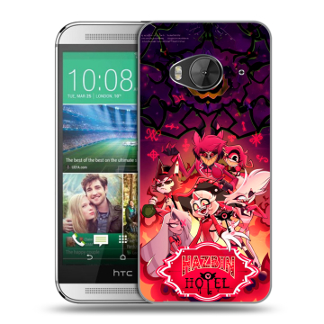 Силиконовый чехол на HTC One ME с принтом Hazbin Hotel Отель Хазбин