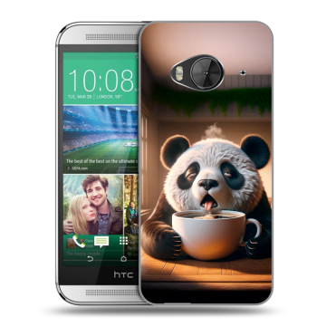 Силиконовый чехол на HTC One ME с принтом смешная панда