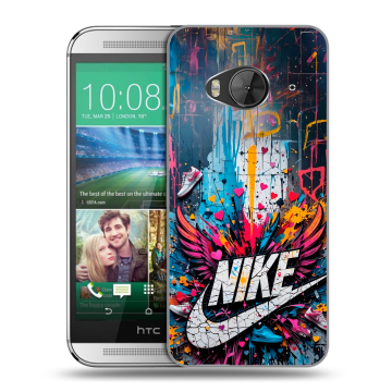 Силиконовый чехол на HTC One ME с принтом Nike Найк Силиконовый чехол на HTC One ME с принтом Nike Найк