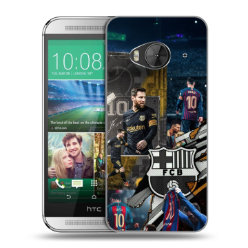 Силиконовый чехол на HTC One ME с принтом Messi Barcelona