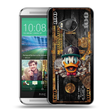 Силиконовый чехол на HTC One ME с принтом Дональд Дак Доллар