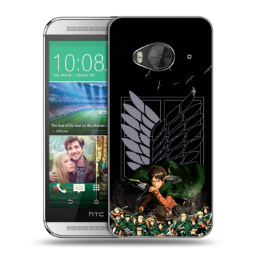 Силиконовый чехол на HTC One ME с принтом Атака титанов