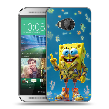 Силиконовый чехол на HTC One ME с принтом Спанч боб Спанчбоб