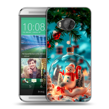 Силиконовый чехол на HTC One ME с принтом Новый год Силиконовый чехол на HTC One ME с принтом Новый год
