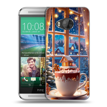 Силиконовый чехол на HTC One ME с принтом Новый год Силиконовый чехол на HTC One ME с принтом Новый год