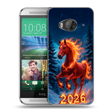 Силиконовый чехол на HTC One ME с принтом Новый год коня Силиконовый чехол на HTC One ME с принтом Новый год коня