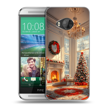 Силиконовый чехол на HTC One ME с принтом Новый год Силиконовый чехол на HTC One ME с принтом Новый год