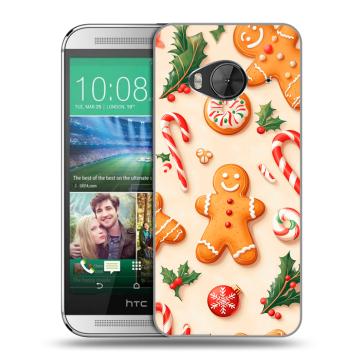 Силиконовый чехол на HTC One ME с принтом Новый год Силиконовый чехол на HTC One ME с принтом Новый год