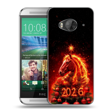 Силиконовый чехол на HTC One ME с принтом Новый год Силиконовый чехол на HTC One ME с принтом Новый год