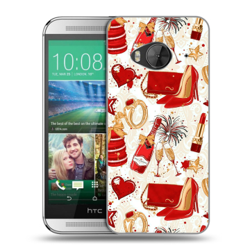 Силиконовый чехол на HTC One ME с принтом Новый год Силиконовый чехол на HTC One ME с принтом Новый год