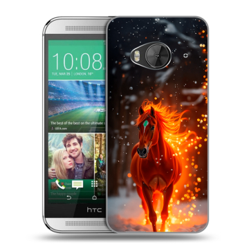 Силиконовый чехол на HTC One ME с принтом Новый год
