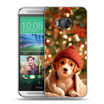 Силиконовый чехол на HTC One ME с принтом Новый год