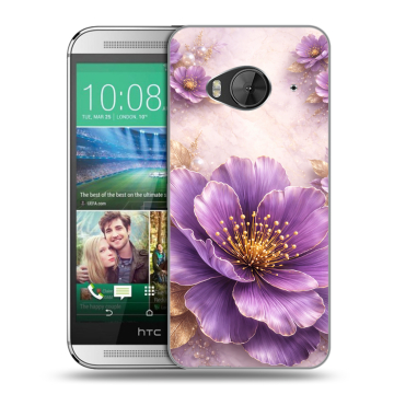 Силиконовый чехол на HTC One ME с принтом женский