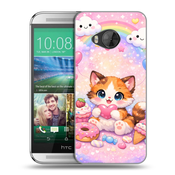 Силиконовый чехол на HTC One ME с принтом для девочек