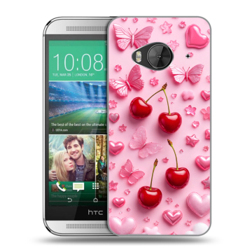 Силиконовый чехол на HTC One ME с принтом для девочек