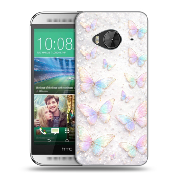 Силиконовый чехол на HTC One ME с принтом женский