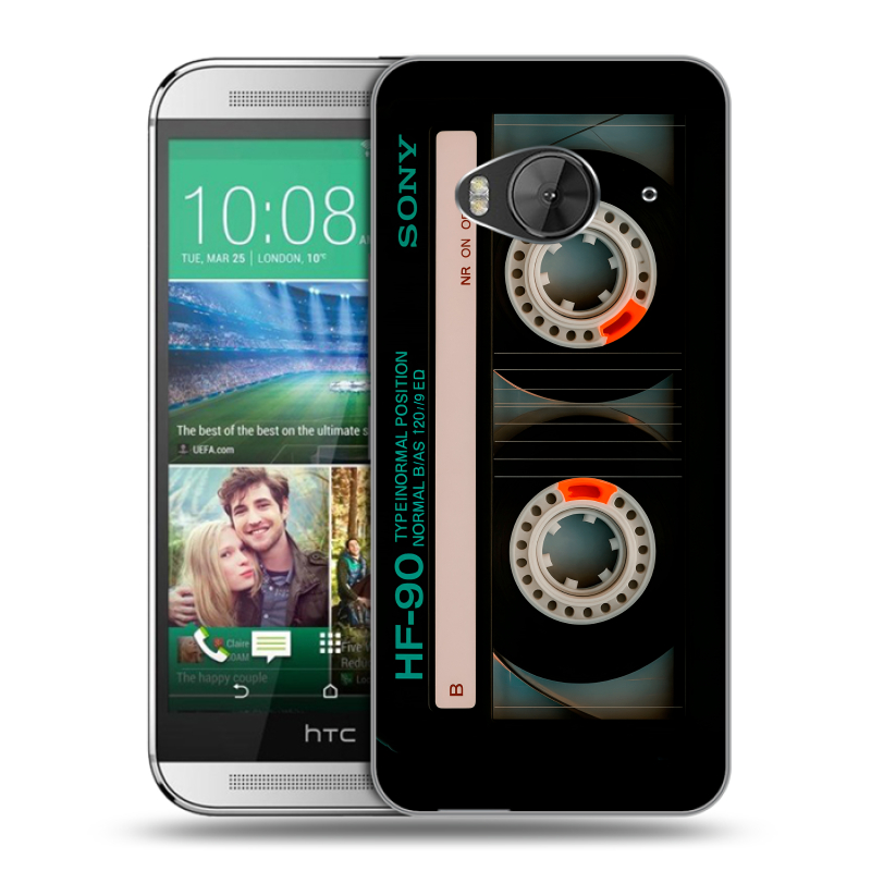 Силиконовый чехол на HTC One ME с принтом Кассета Силиконовый чехол на HTC One ME с принтом Кассета
