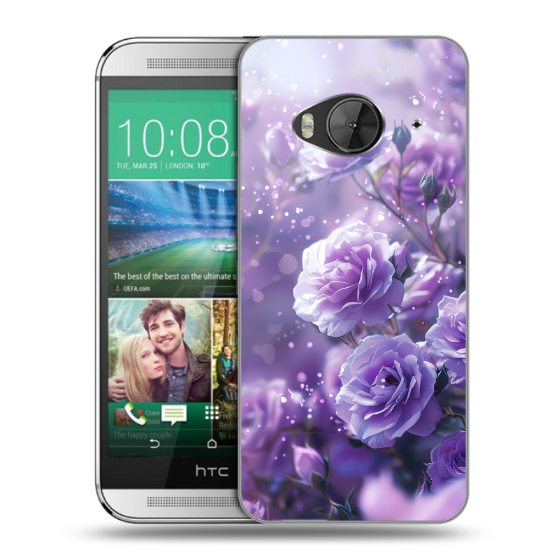 Силиконовый чехол на HTC One ME с принтом Розы цветы Силиконовый чехол на HTC One ME с принтом Розы цветы