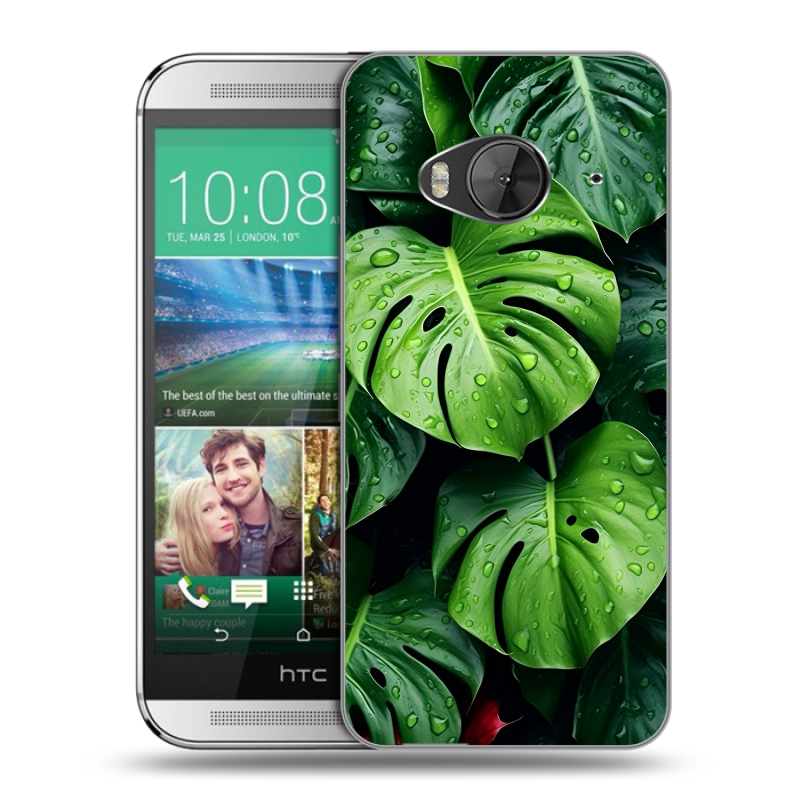 Силиконовый чехол на HTC One ME с принтом Листья Силиконовый чехол на HTC One ME с принтом Листья