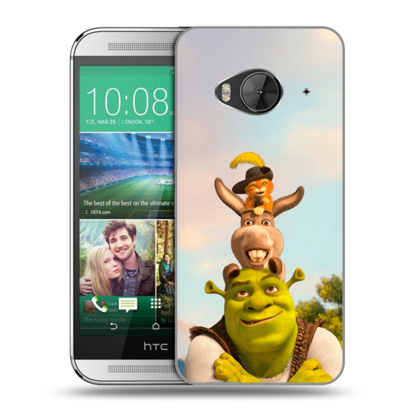 Силиконовый чехол на HTC One ME с принтом Шрек Shrek Силиконовый чехол на HTC One ME с принтом Шрек Shrek