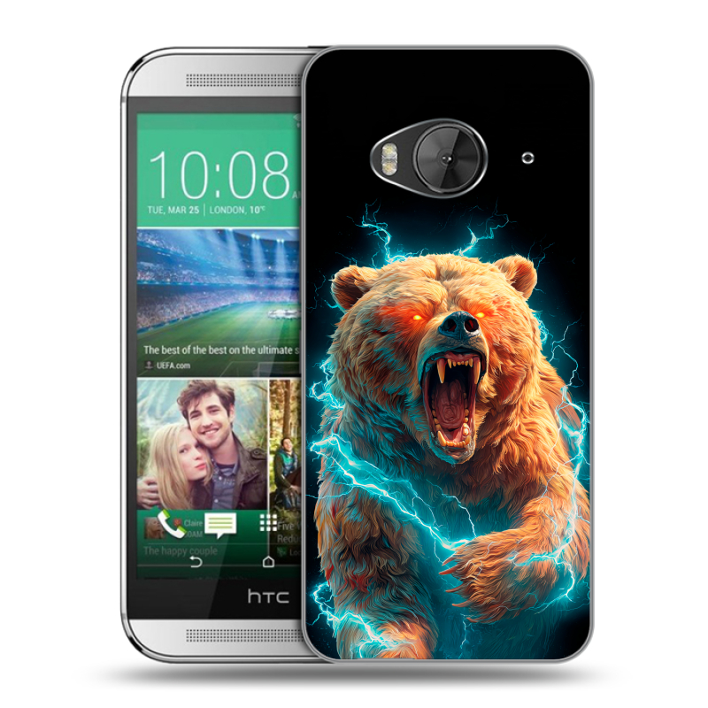 Силиконовый чехол на HTC One ME с принтом Медведь Силиконовый чехол на HTC One ME с принтом Медведь