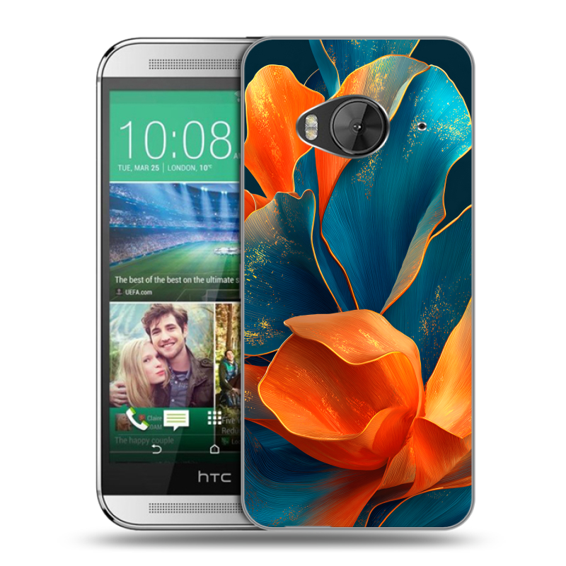 Силиконовый чехол на HTC One ME с принтом Цветы Силиконовый чехол на HTC One ME с принтом Цветы
