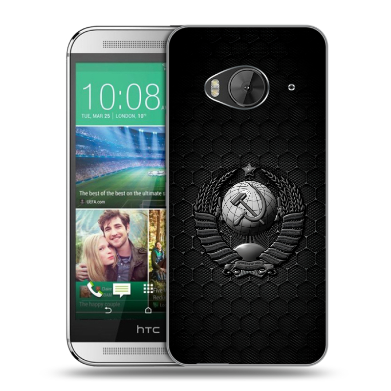 Силиконовый чехол на HTC One ME с принтом Герб Флаг СССР Силиконовый чехол на HTC One ME с принтом Герб Флаг СССР