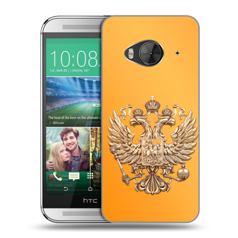 Силиконовый чехол на HTC One ME с принтом Герб Флаг России Силиконовый чехол на HTC One ME с принтом Герб Флаг России