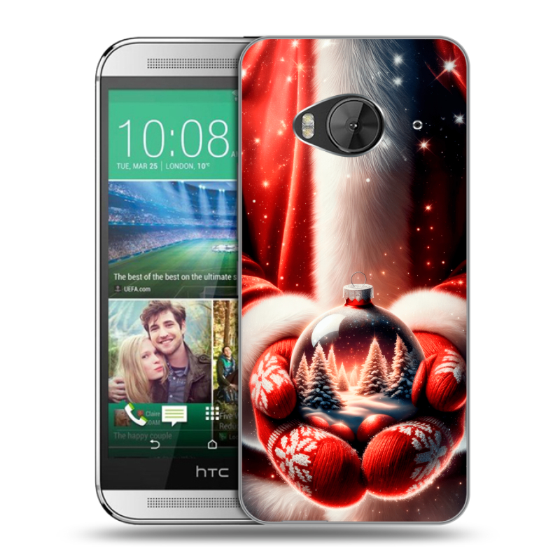 Силиконовый чехол на HTC One ME с принтом Новый год Силиконовый чехол на HTC One ME с принтом Новый год