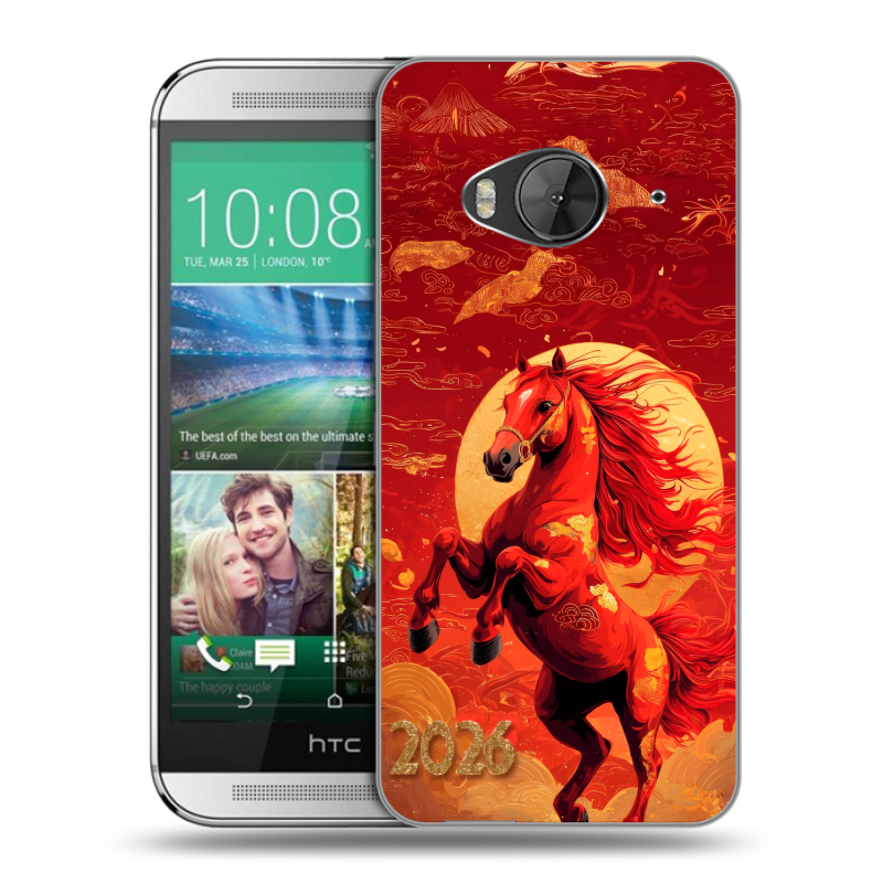 Силиконовый чехол на HTC One ME с принтом Новый год Силиконовый чехол на HTC One ME с принтом Новый год