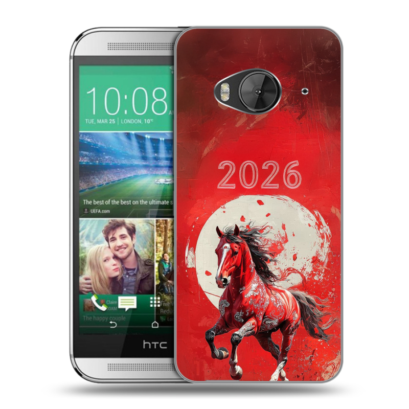 Силиконовый чехол на HTC One ME с принтом Новый год Силиконовый чехол на HTC One ME с принтом Новый год