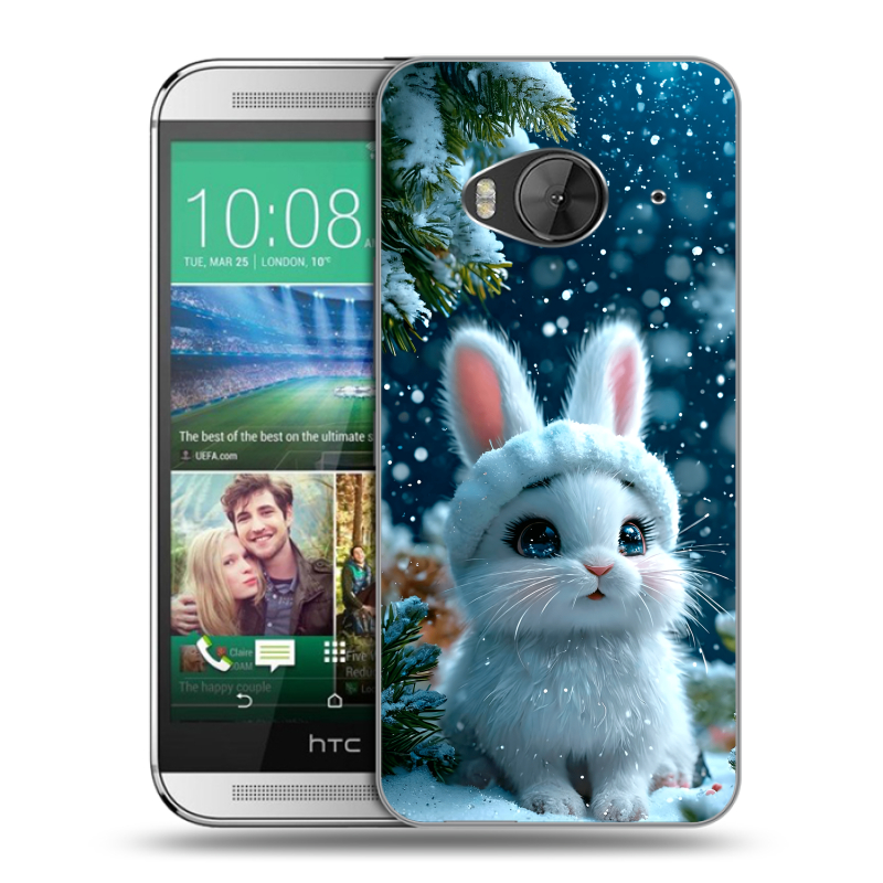 Силиконовый чехол на HTC One ME с принтом Новый год Силиконовый чехол на HTC One ME с принтом Новый год