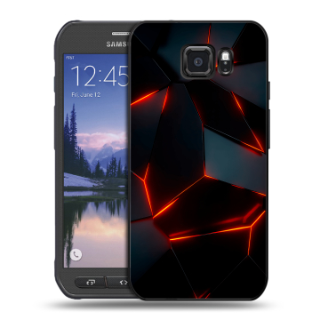 Пластиковый чехол на Samsung Galaxy S6 Active с принтом Яркие абстракции Пластиковый чехол на Samsung Galaxy S6 Active с принтом Яркие абстракции