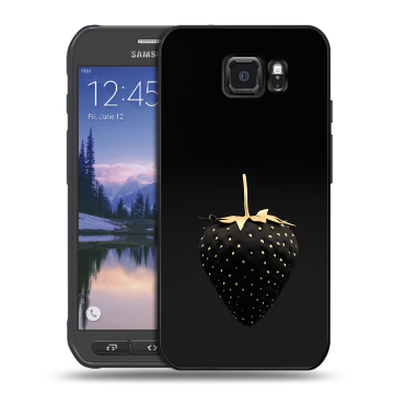 Пластиковый чехол на Samsung Galaxy S6 Active с принтом Черная клубника