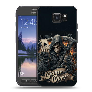 Пластиковый чехол на Samsung Galaxy S6 Active с принтом Скелет карты