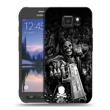 Пластиковый чехол на Samsung Galaxy S6 Active с принтом Скелет