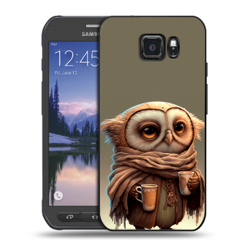 Пластиковый чехол на Samsung Galaxy S6 Active с принтом Сова
