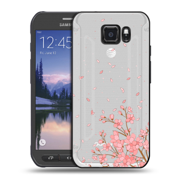 Пластиковый чехол на Samsung Galaxy S6 Active с принтом Ветка сакуры