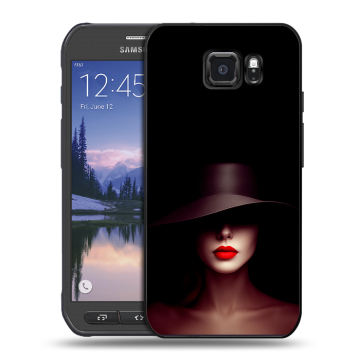 Пластиковый чехол на Samsung Galaxy S6 Active с принтом Девушка в шляпе