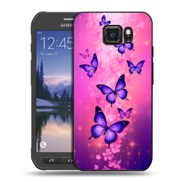 Пластиковый чехол на Samsung Galaxy S6 Active с принтом Бабочки