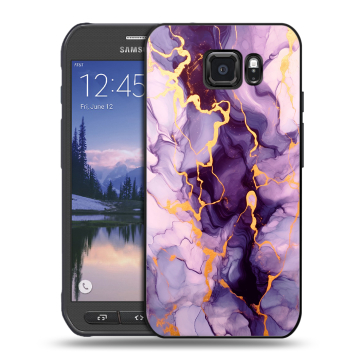 Пластиковый чехол на Samsung Galaxy S6 Active с принтом Мрамор