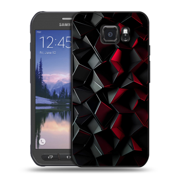 Пластиковый чехол на Samsung Galaxy S6 Active с принтом Абстракция