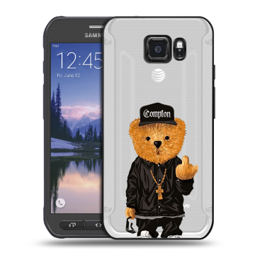 Пластиковый чехол на Samsung Galaxy S6 Active с принтом Мишка